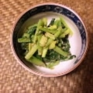 小松菜ともやしの簡単ナムル　ほんだし味